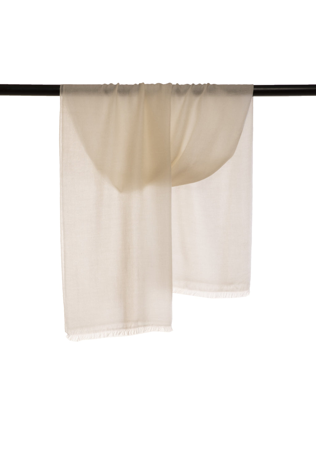 Beige Classic Lightweight Woven Cashmere Scarf