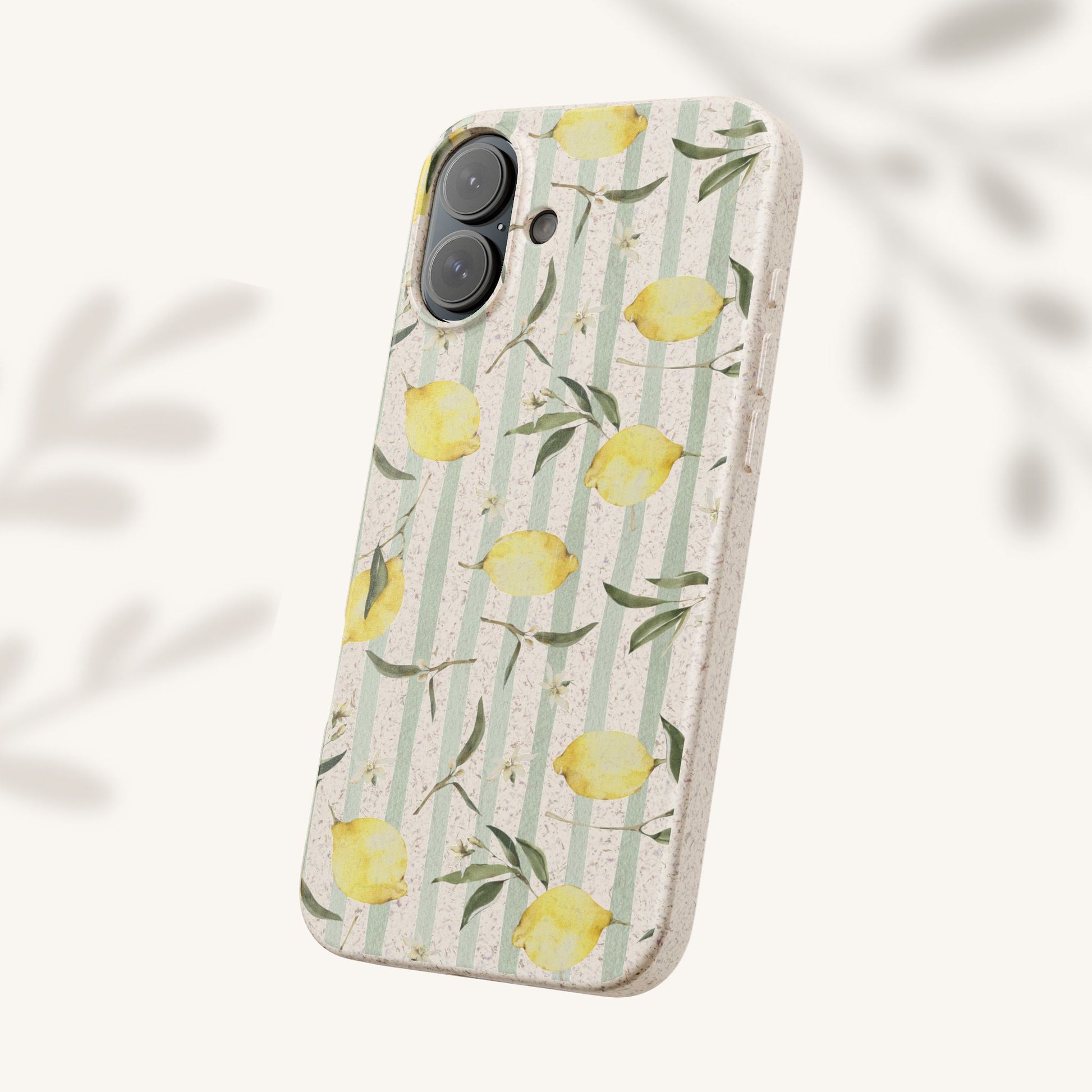 Plant based, biodegradable phone case - When life gives you lemons - The Peony Haus