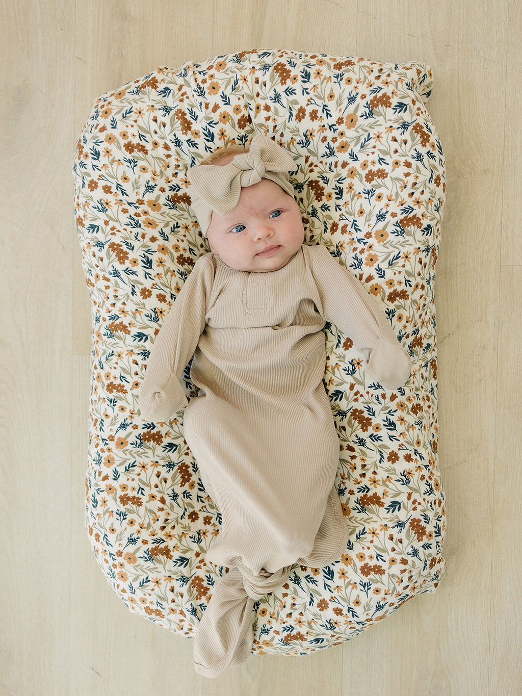 Oatmeal Organic Cotton Ribbed Head Wrap - 95% Organic Cotton