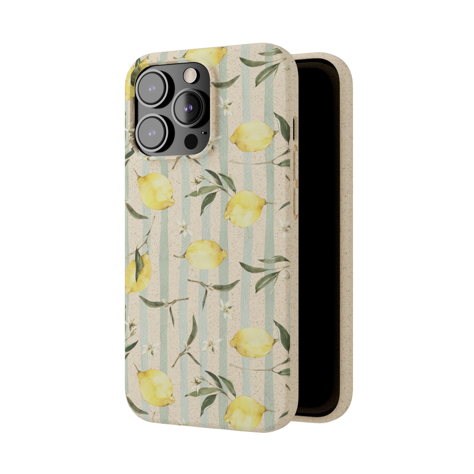 Plant based, biodegradable phone case - When life gives you lemons - The Peony Haus