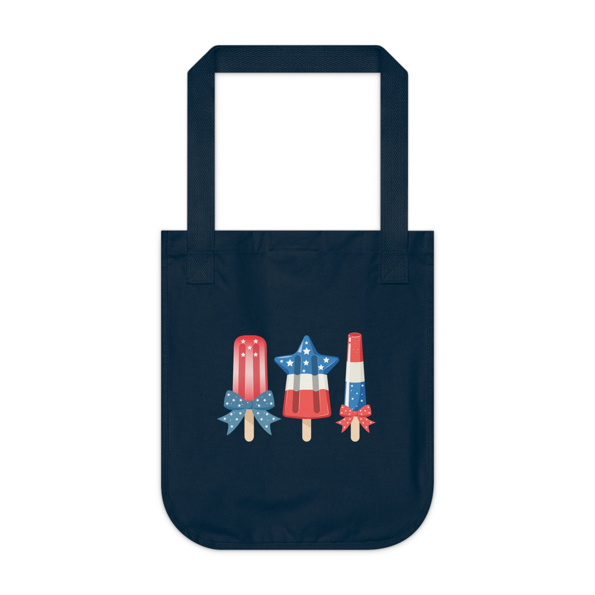 Patriotic Icy Organic Canvas Tote Bag