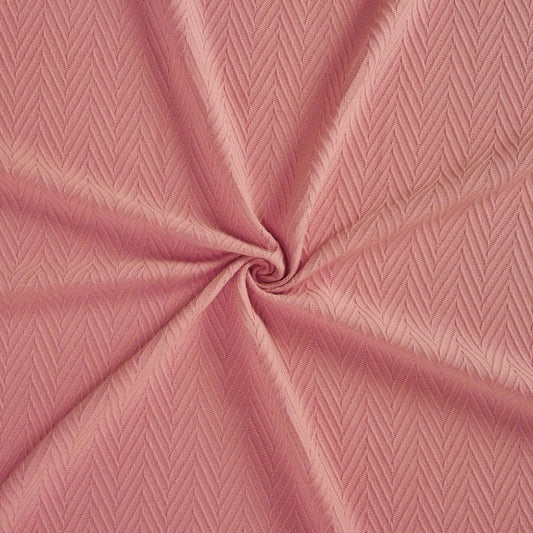 California King Coral Cotton Woven Chevron Blanket - The Peony Haus