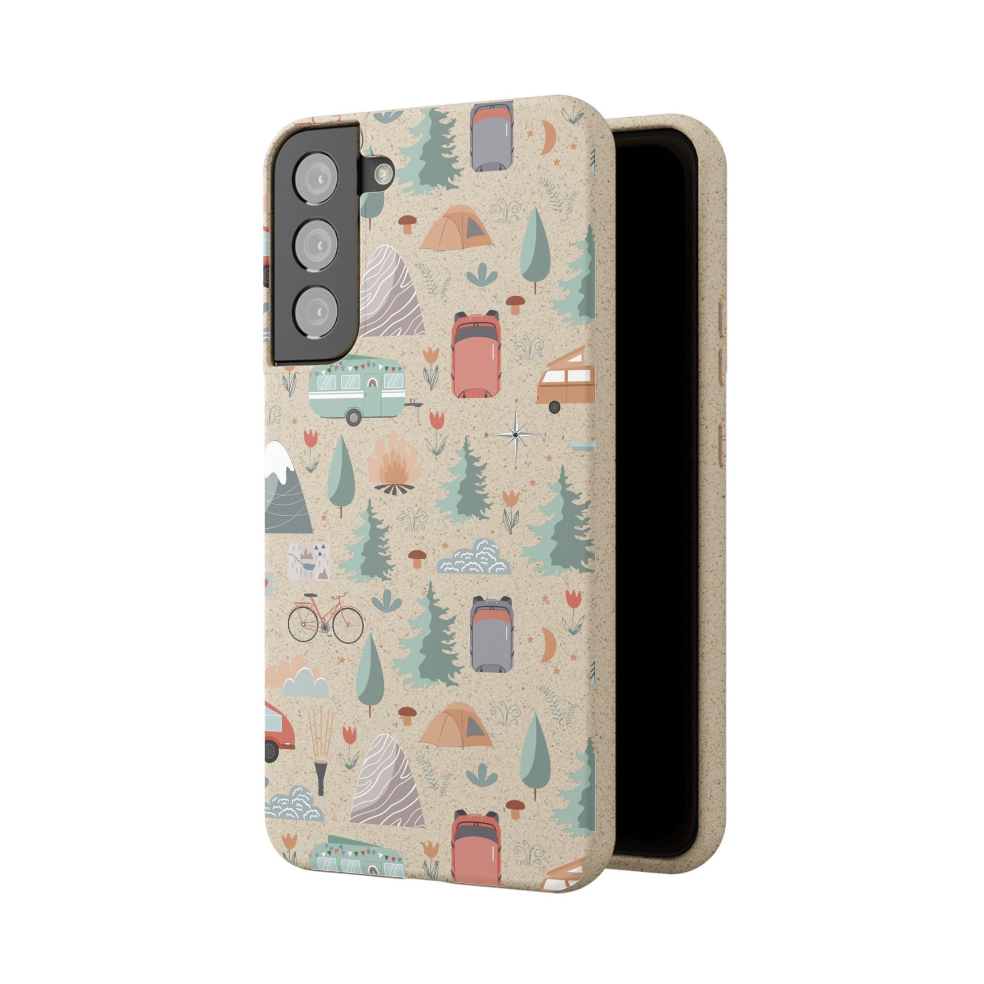 Plant based, biodegradable phone cover - Happy Camper - The Peony Haus