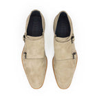 56-105-SND LEGERRA Sueded Goatskin Monkstrap, Sand