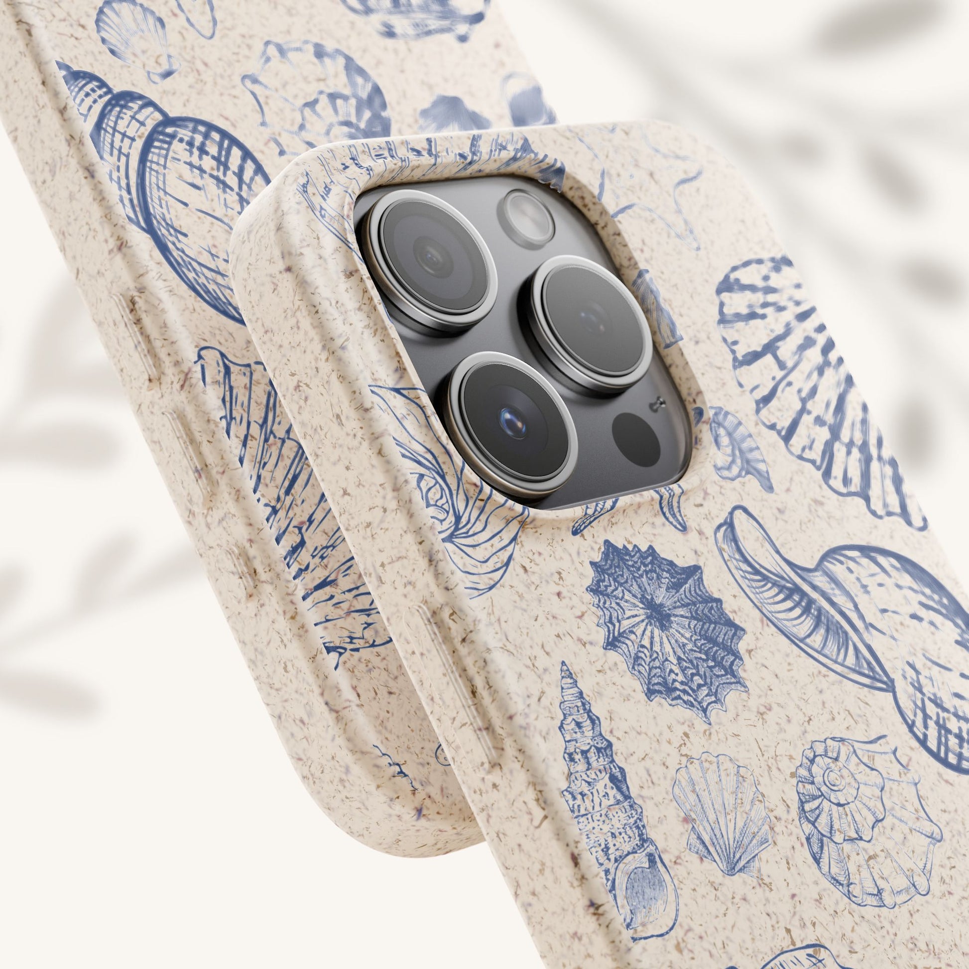Eco-Friendly Phone Case, Plant based, Biodegradable Case, Shell Design for beach lovers - The Peony Haus