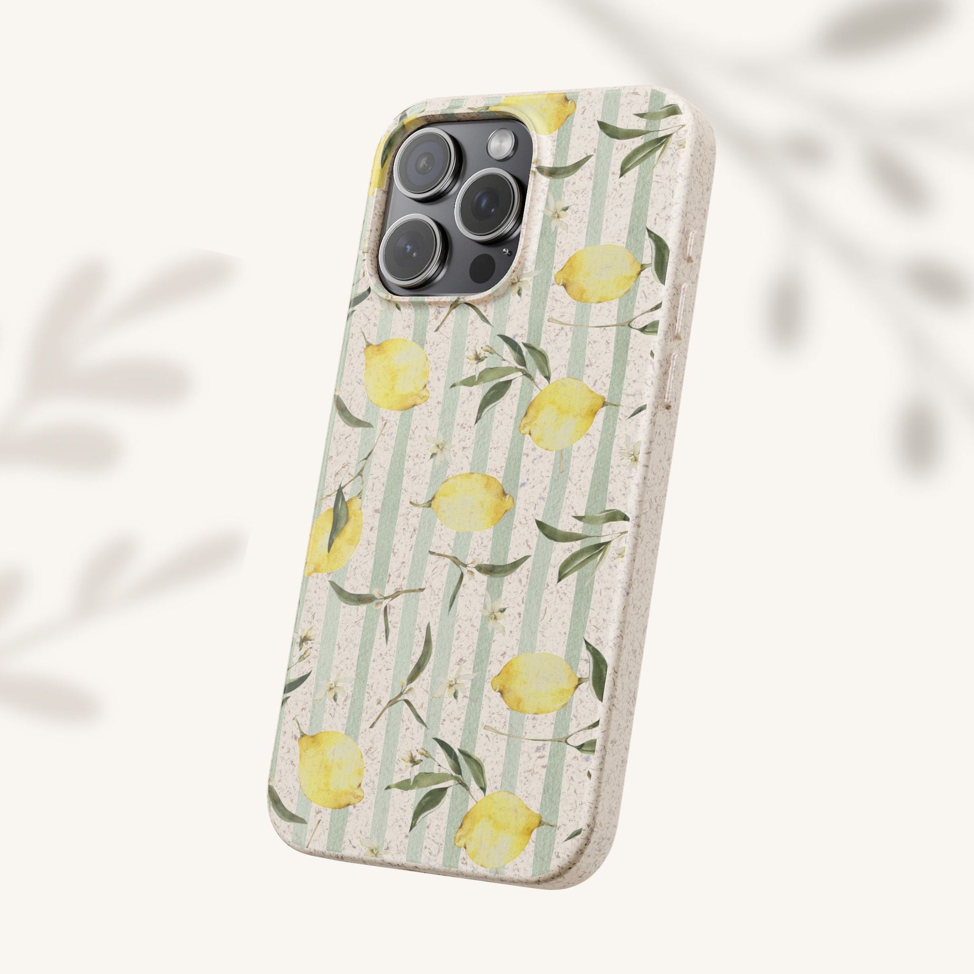 Plant based, biodegradable phone case - When life gives you lemons - The Peony Haus