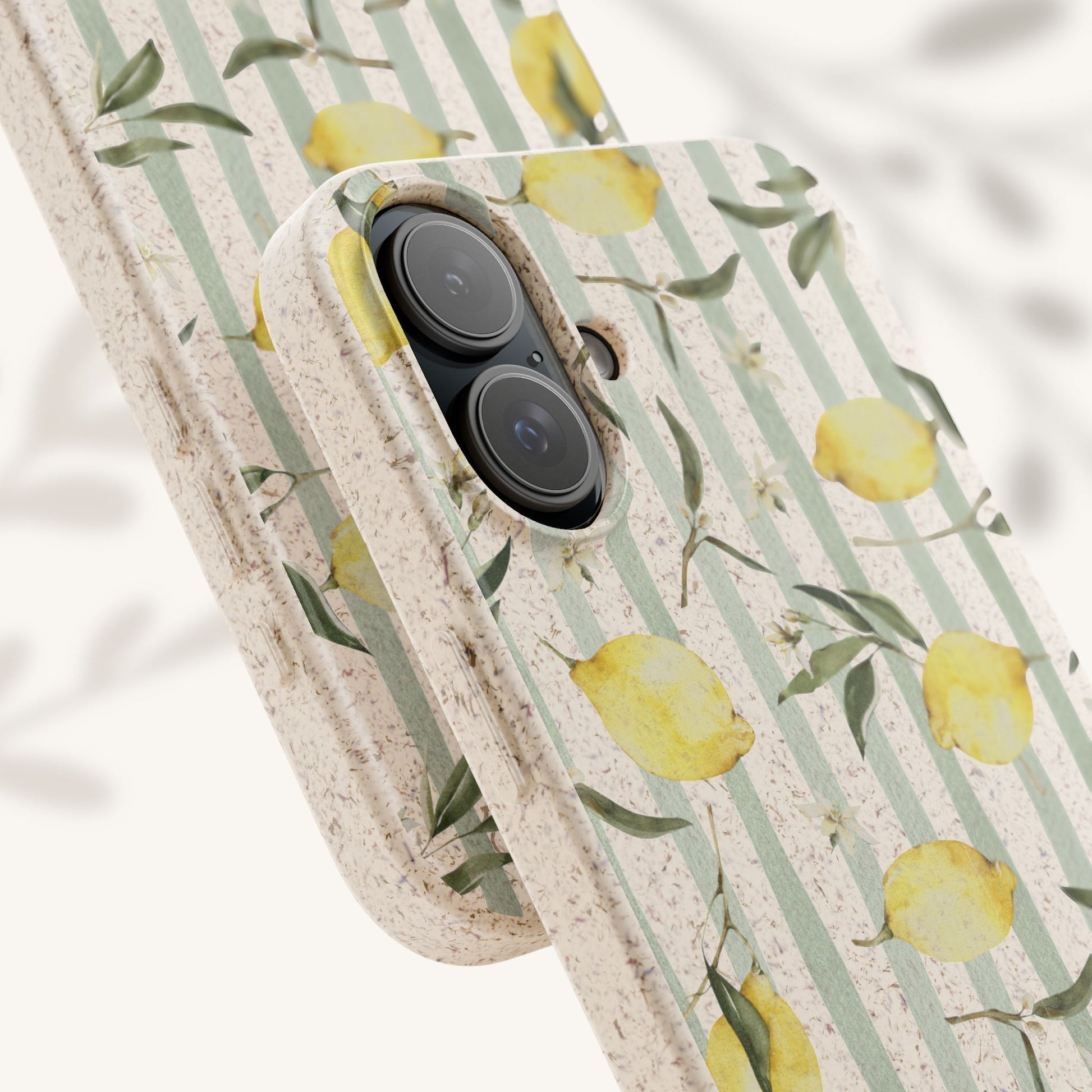 Plant based, biodegradable phone case - When life gives you lemons - The Peony Haus