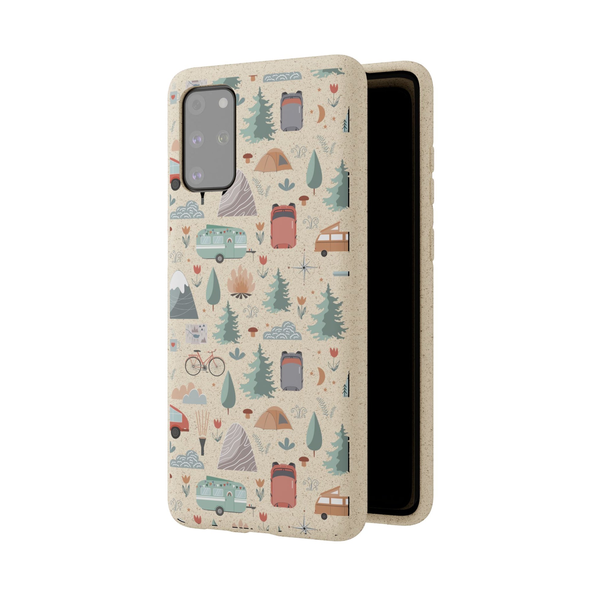 Plant based, biodegradable phone cover - Happy Camper - The Peony Haus
