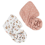 Living Textiles - 2PK 100% Premium Baby Cotton Jersey Swaddle | Sophia Garden