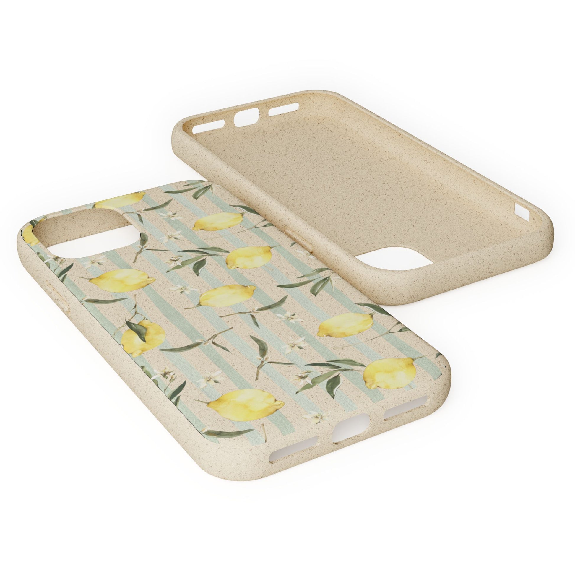 Plant based, biodegradable phone case - When life gives you lemons - The Peony Haus