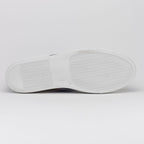 61-101-NVY OLYMPIAS Italian Calfskin and Crocodile Stripe, Navy
