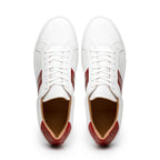 61-101-RED OLYMPIAS Italian Calfskin and Crocodile Stripe, Red