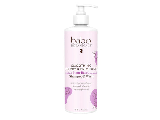 Babo Botanicals Berry & Primrose Oil Smoothing Shampoo - 16 Fl Oz