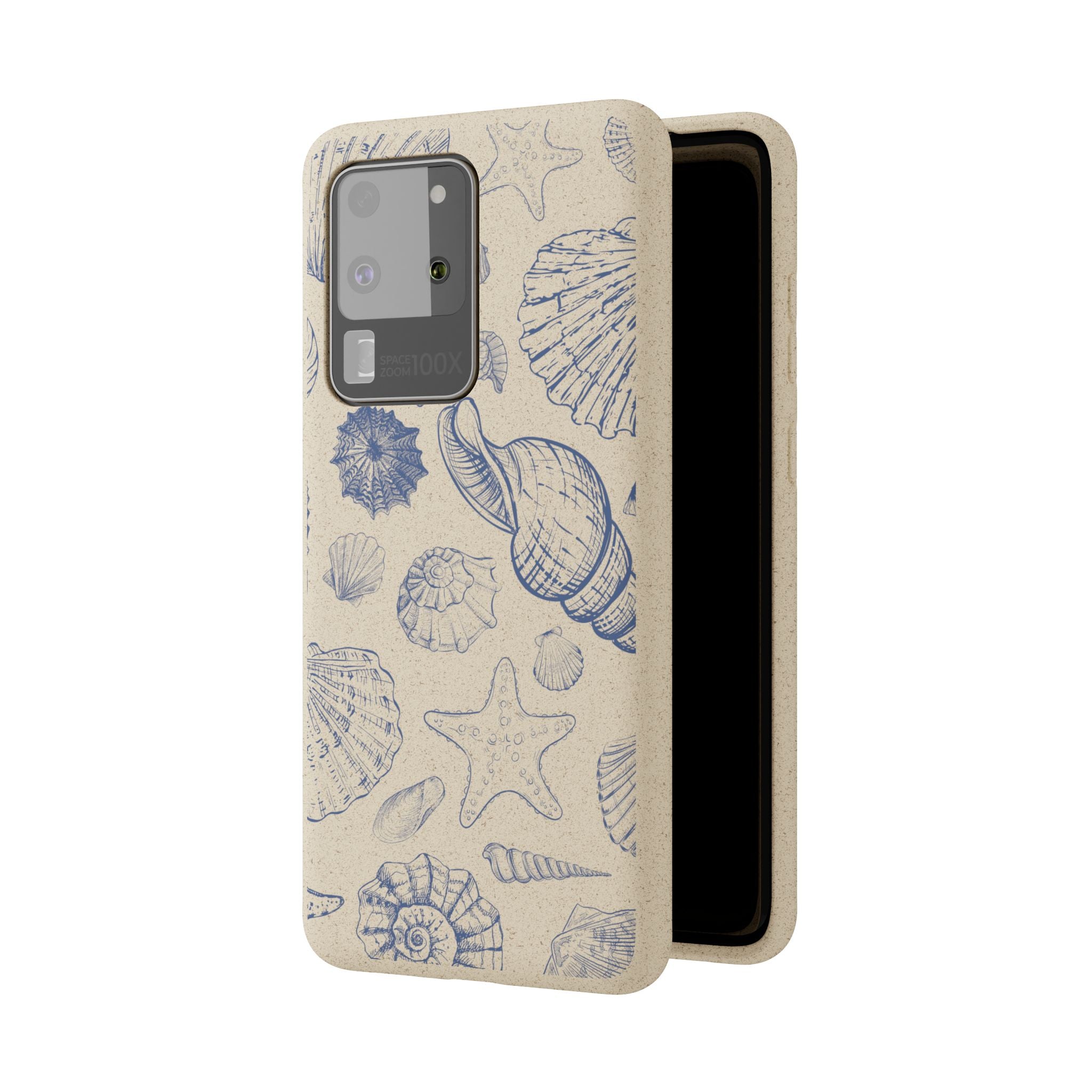 Eco-Friendly Phone Case, Plant based, Biodegradable Case, Shell Design for beach lovers