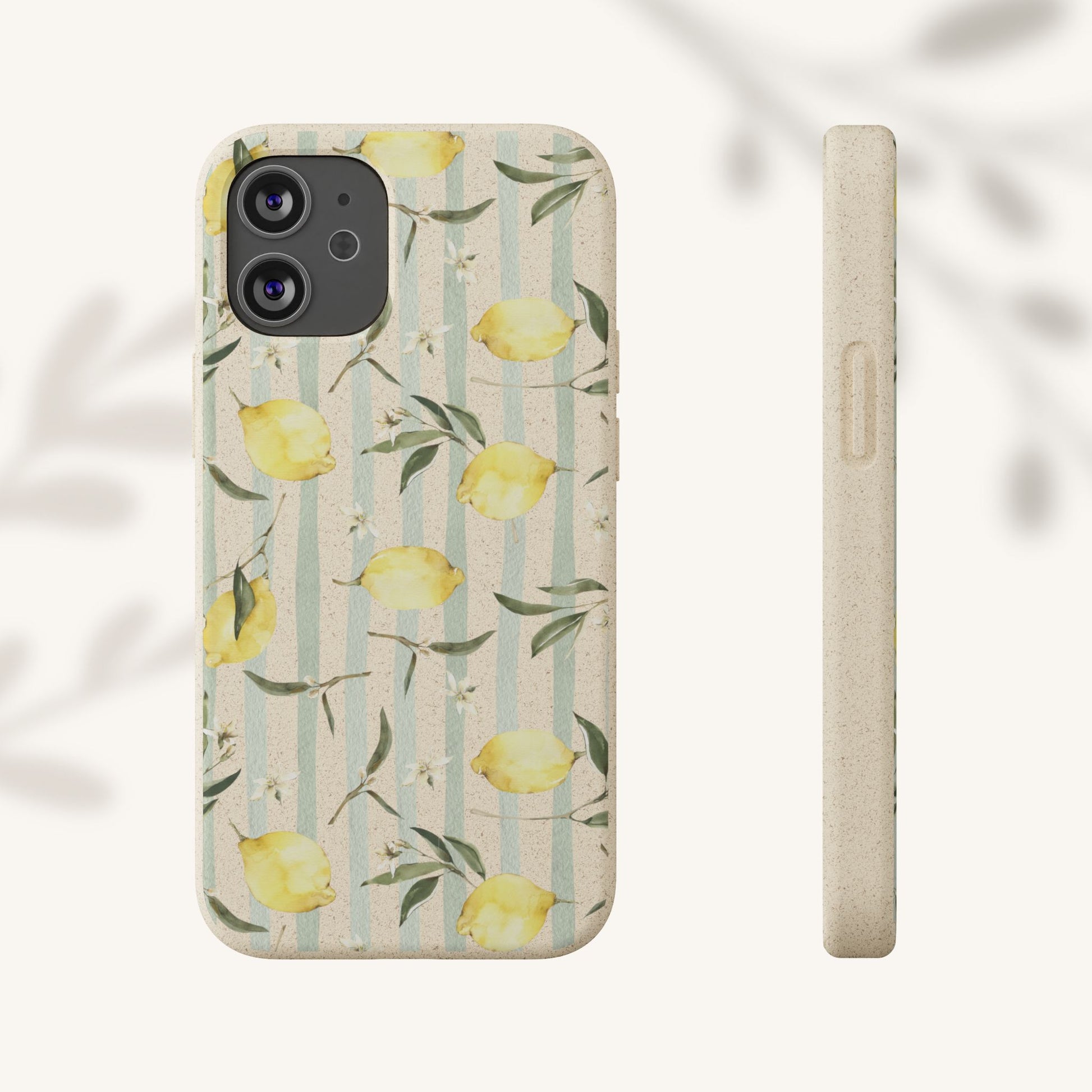 Plant based, biodegradable phone case - When life gives you lemons - The Peony Haus