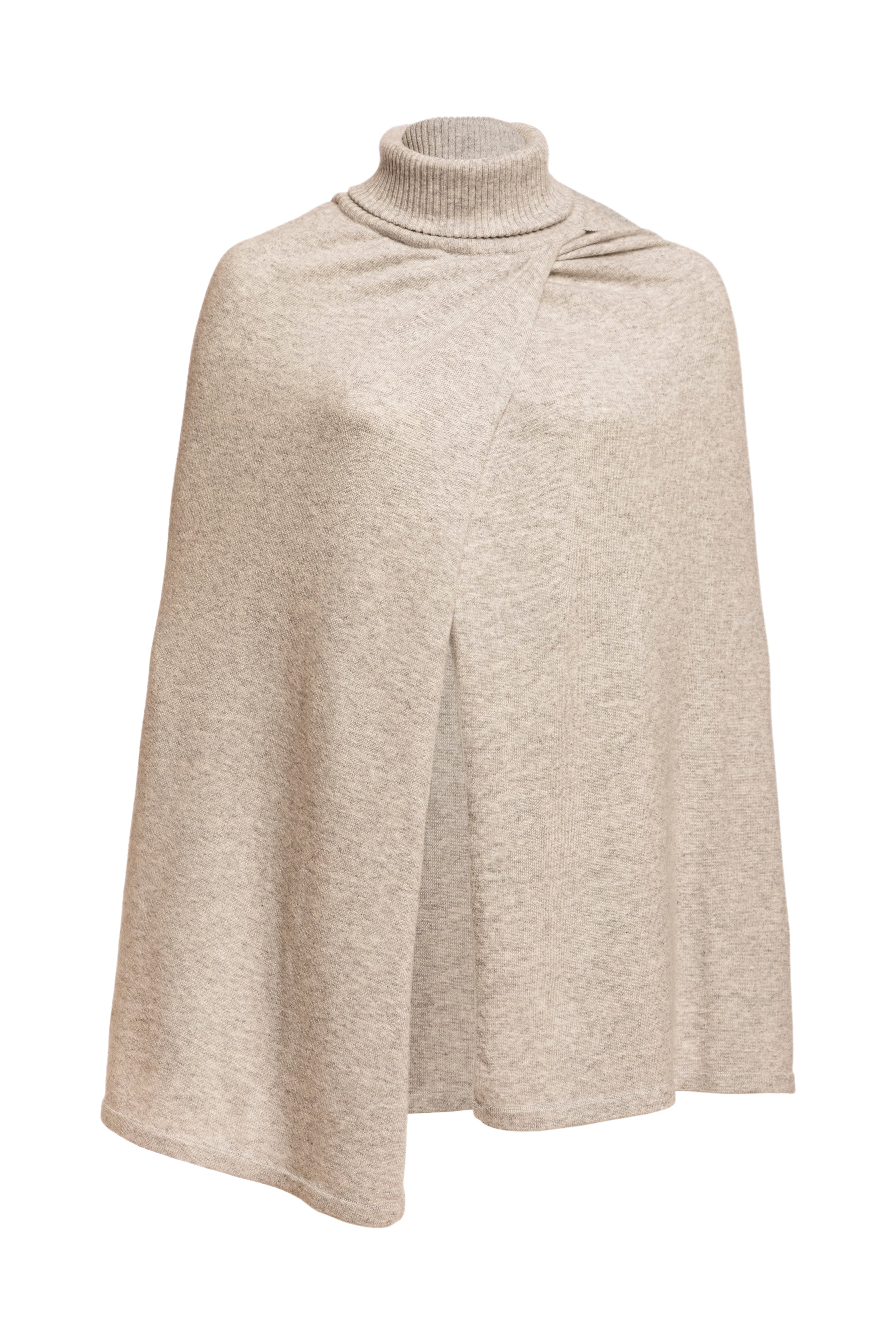 Spinel High Neck Knitted Cape
