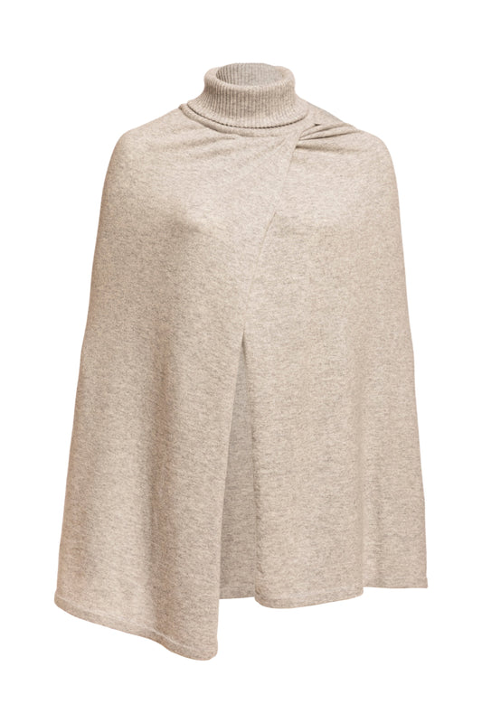 Spinel High Neck Knitted Cape