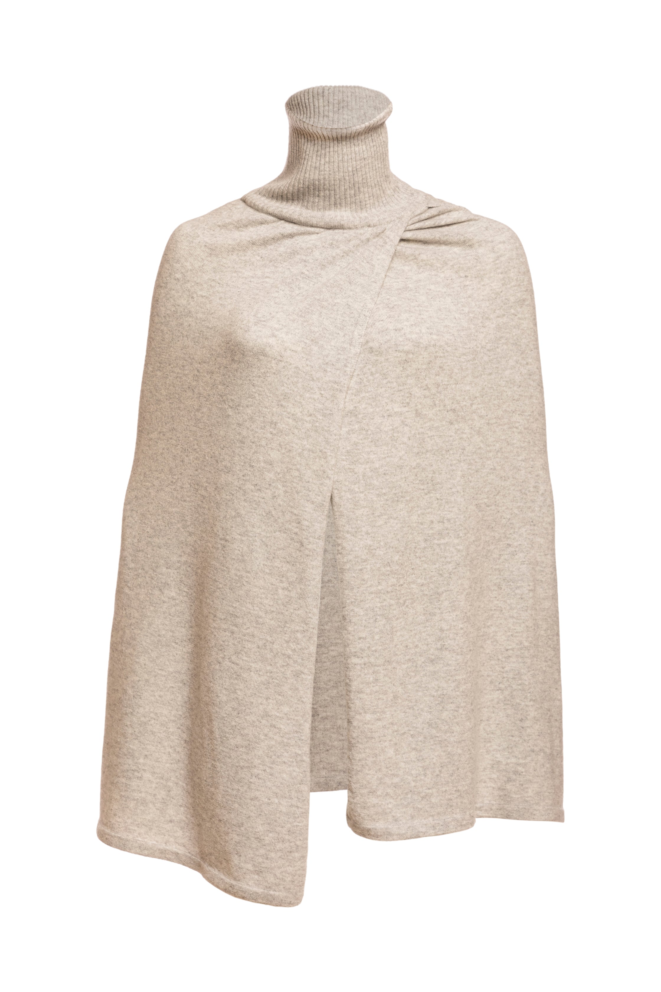 Spinel High Neck Knitted Cape