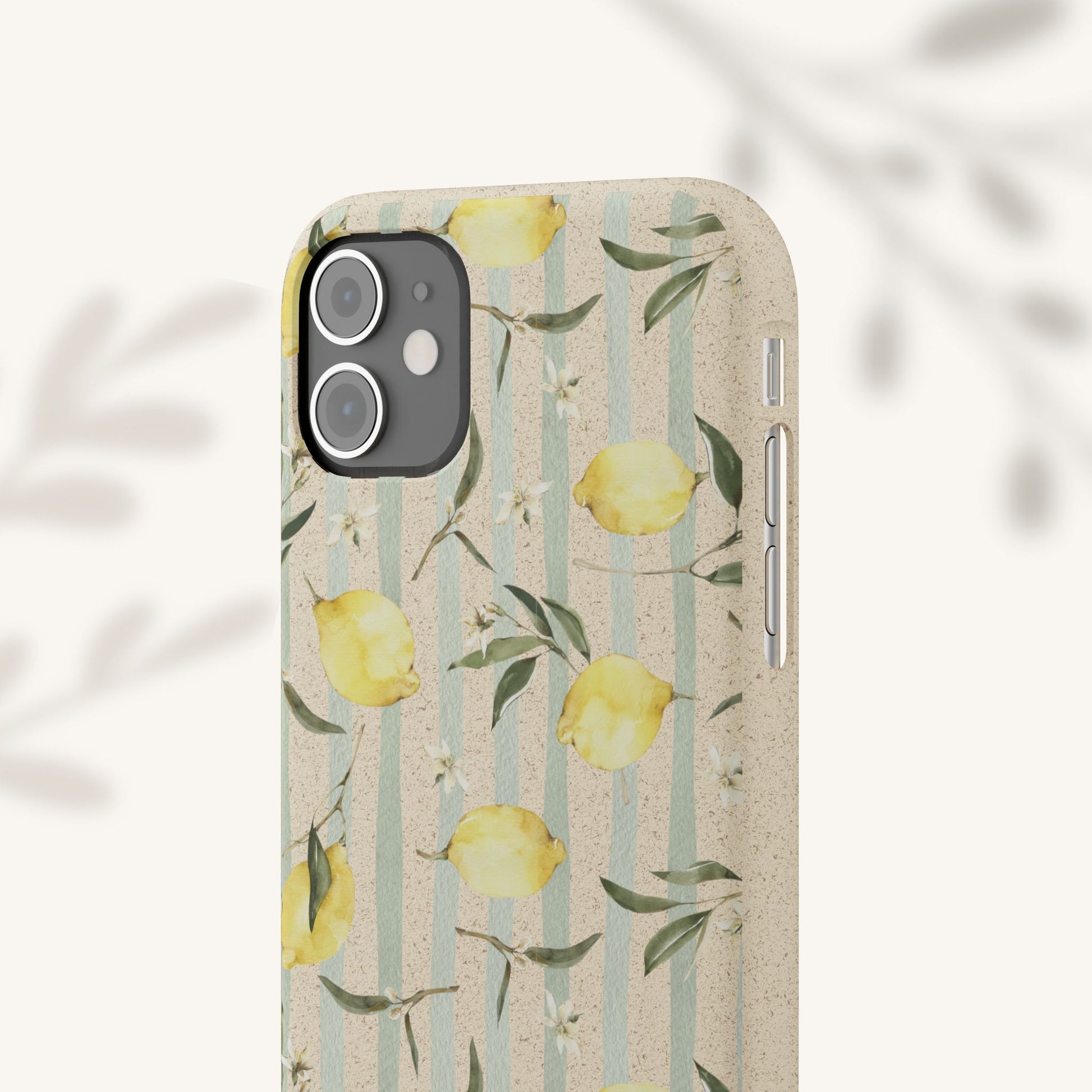 Plant based, biodegradable phone case - When life gives you lemons - The Peony Haus