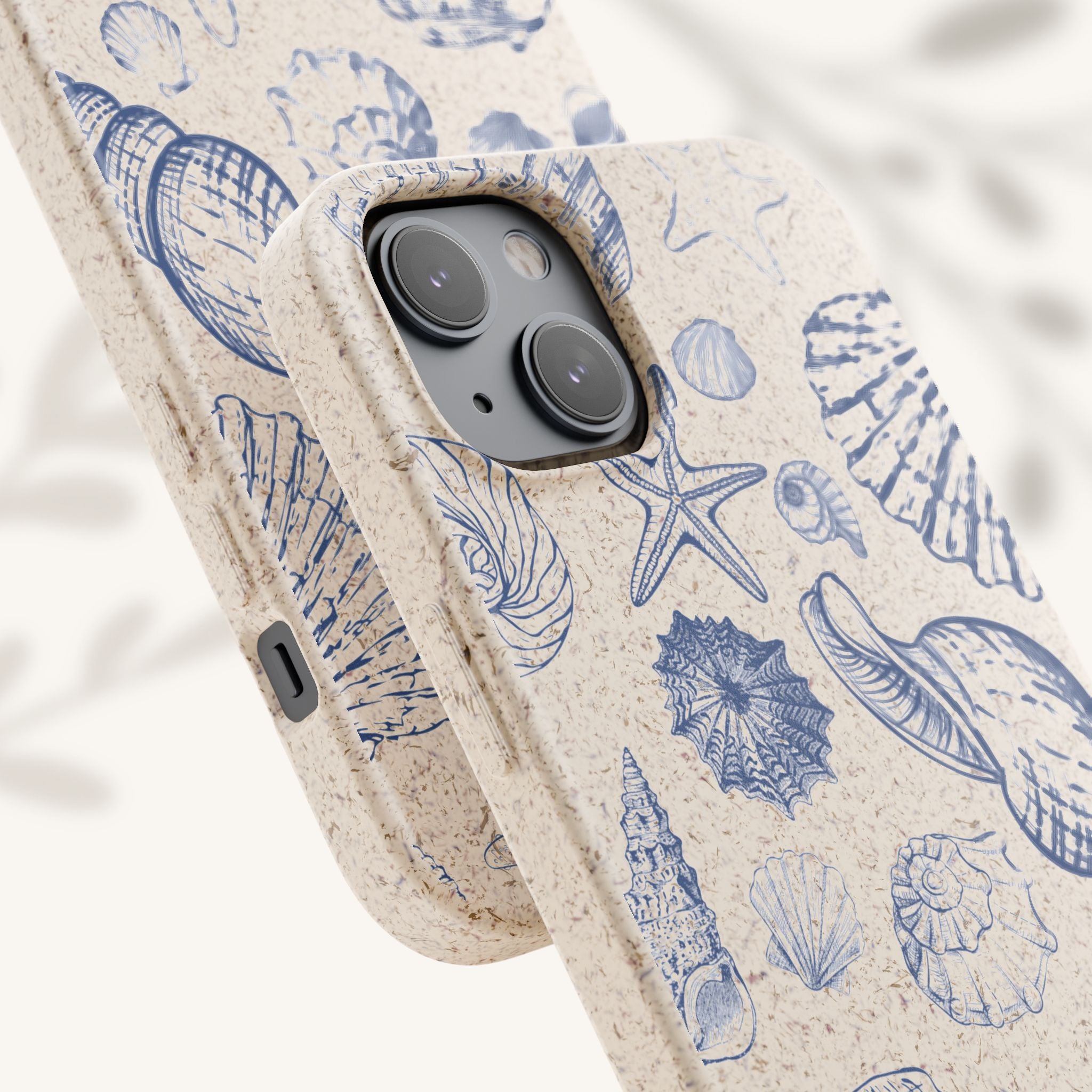Eco-Friendly Phone Case, Plant based, Biodegradable Case, Shell Design for beach lovers