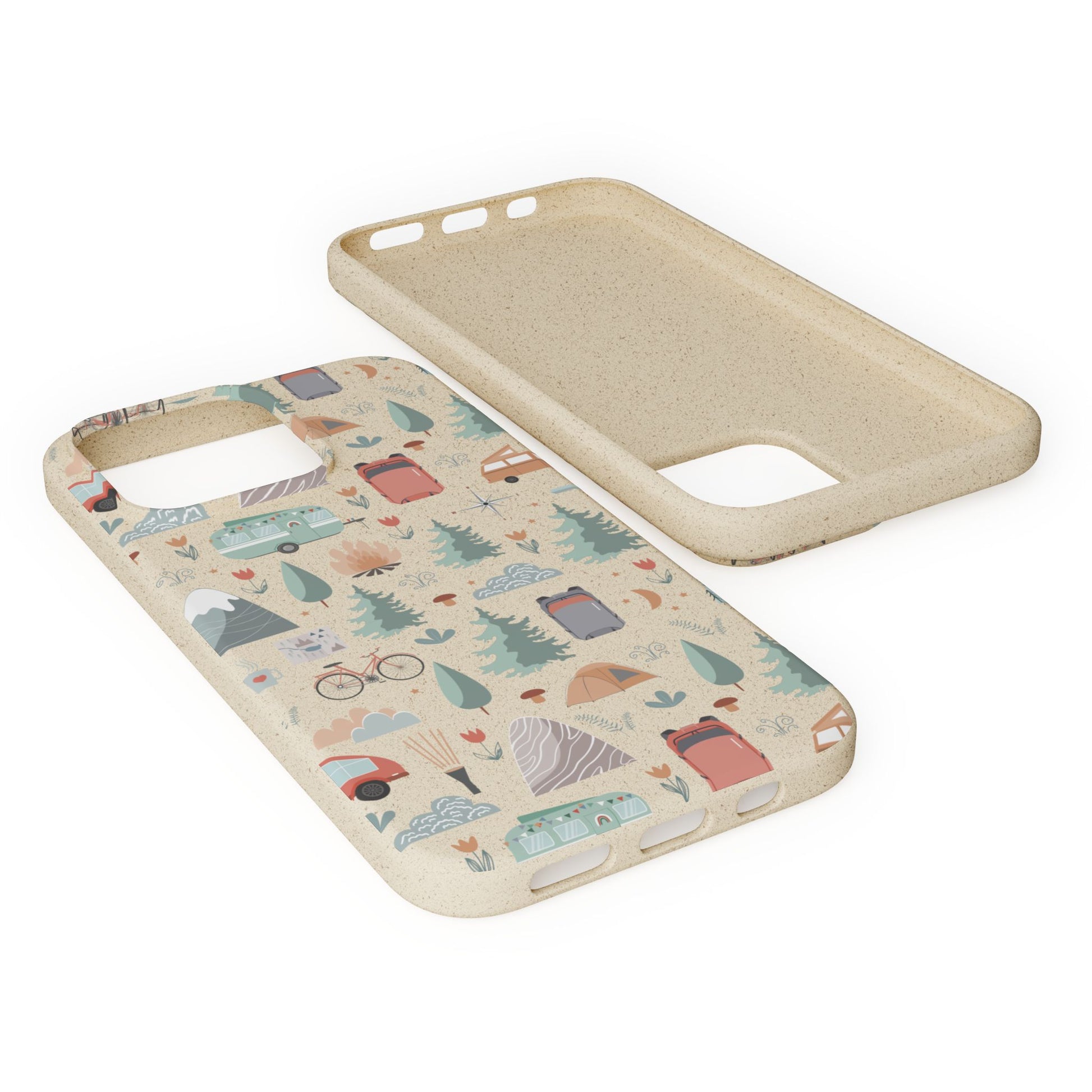 Plant based, biodegradable phone cover - Happy Camper - The Peony Haus