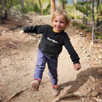 Kid's Organic Pullover in Black, Choose your adventure - 95% Cotton