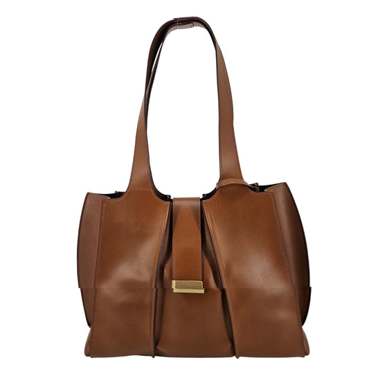 Eloise Mid Brown Leather Shoulder Bag