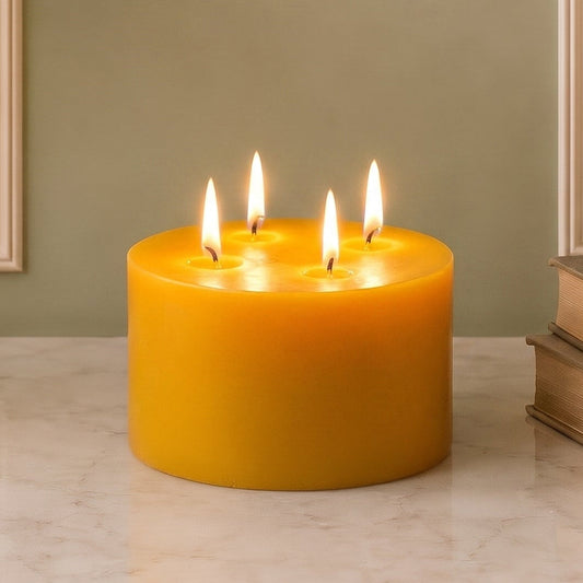 6x3" Beeswax Pillar Candle