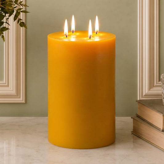 6x9" Beeswax Pillar Candle