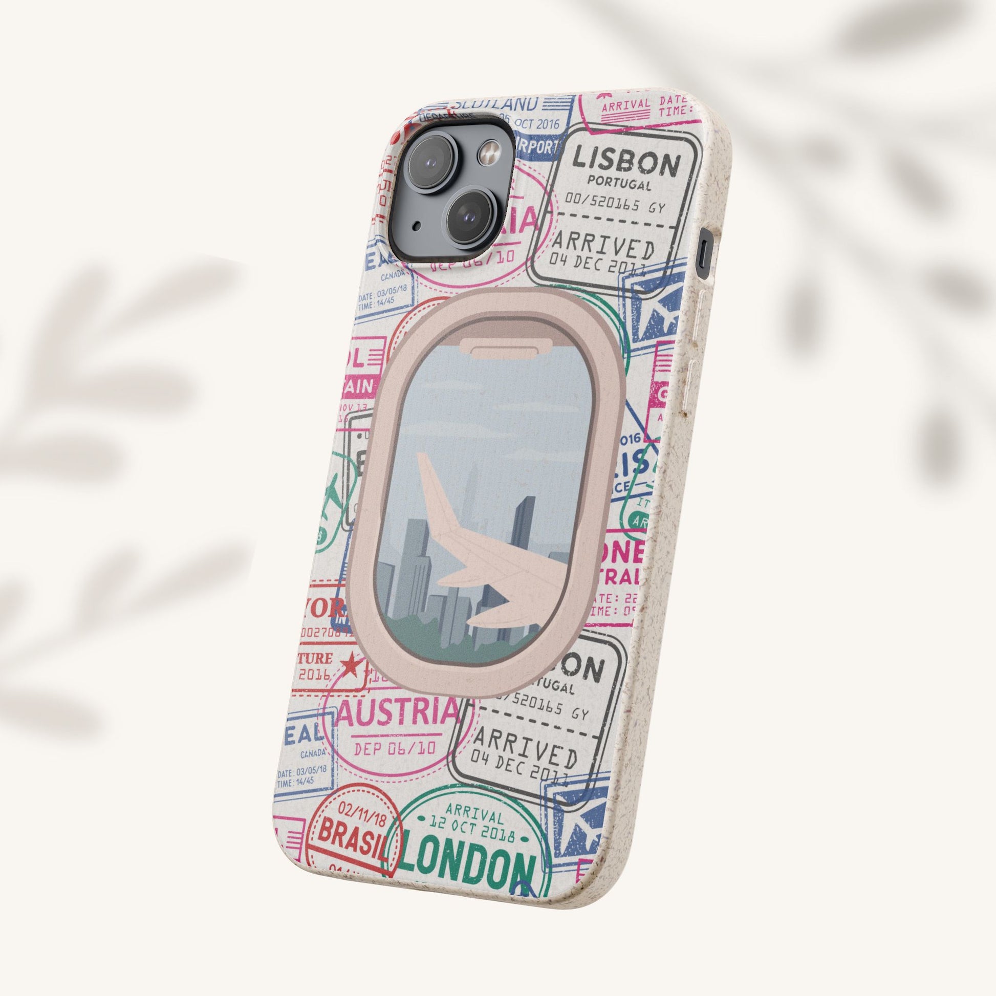 Plant-based, biodegradable phone case - Jet Setter - The Peony Haus