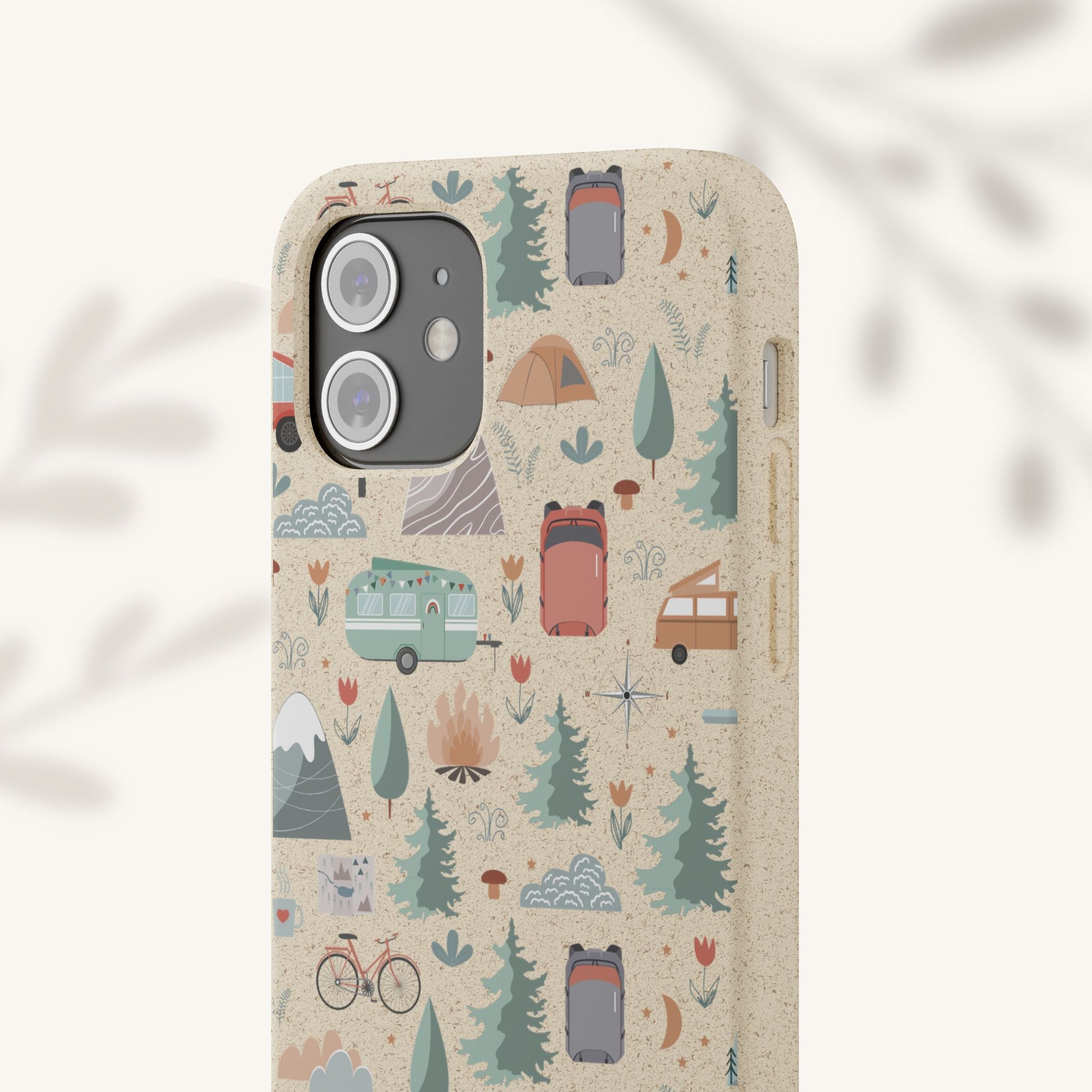 Plant based, biodegradable phone cover - Happy Camper - The Peony Haus