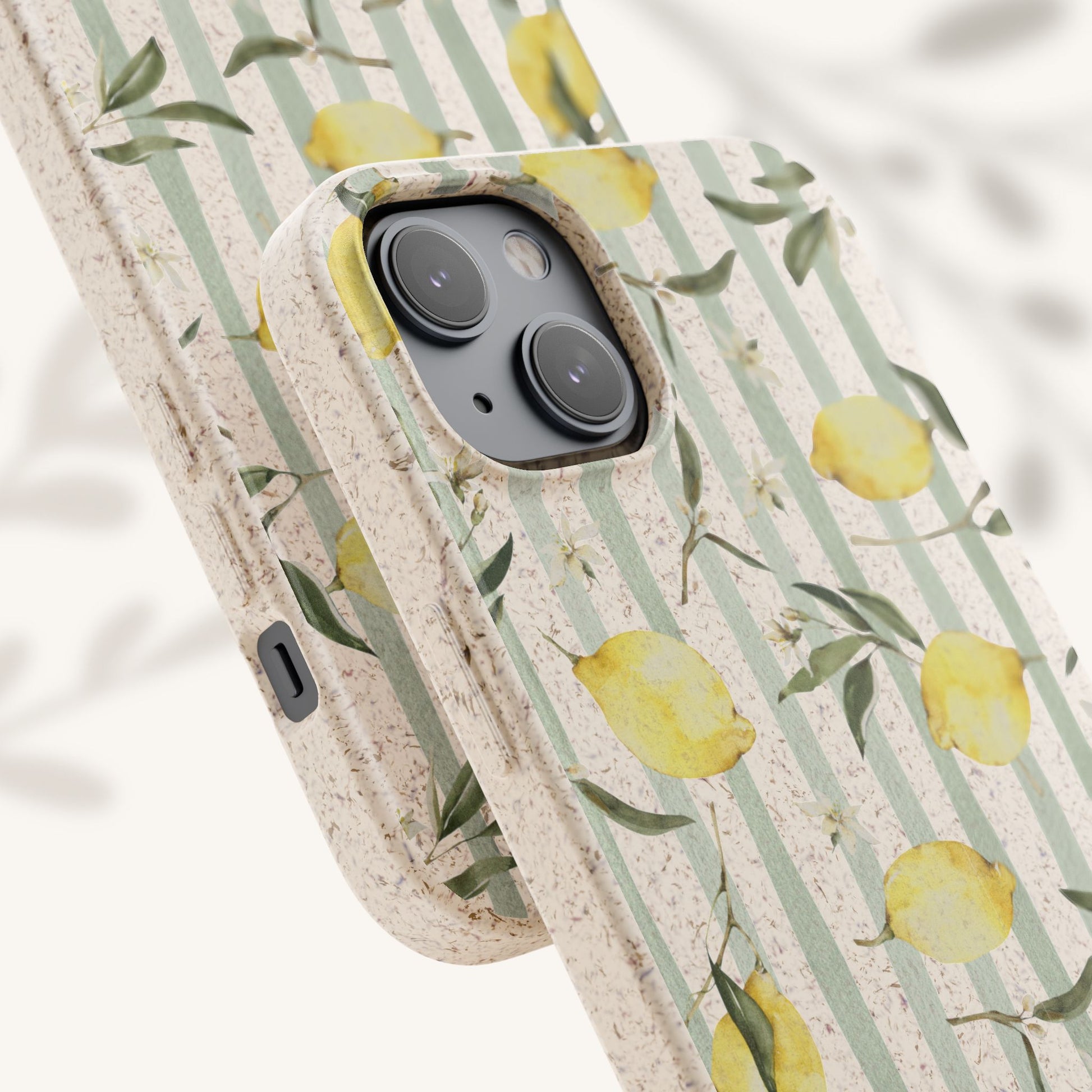 Plant based, biodegradable phone case - When life gives you lemons - The Peony Haus