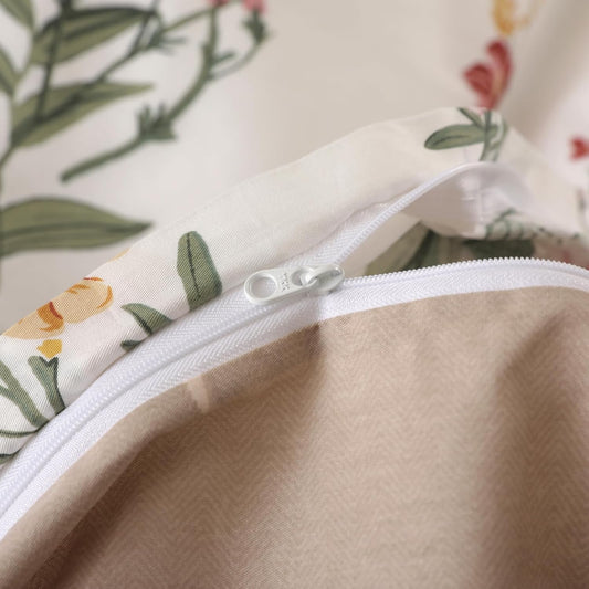 100% Cotton King Size Floral Duvet Cover 3-PC Set - The Peony Haus