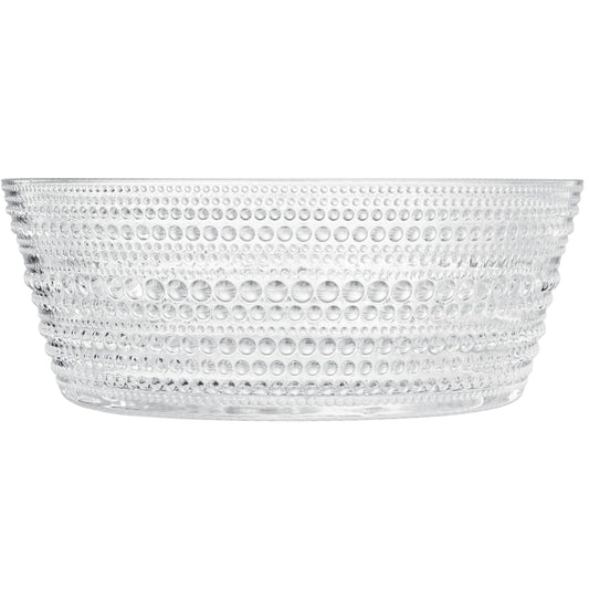 Khen Hobnail Glass Bowl Clear Vintage Style Textured Borosilicate Tableware Decorative Fruit Salad Centerpiece - 10 Inch