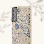 Eco-Friendly Phone Case, Plant based, Biodegradable Case, Shell Design for beach lovers