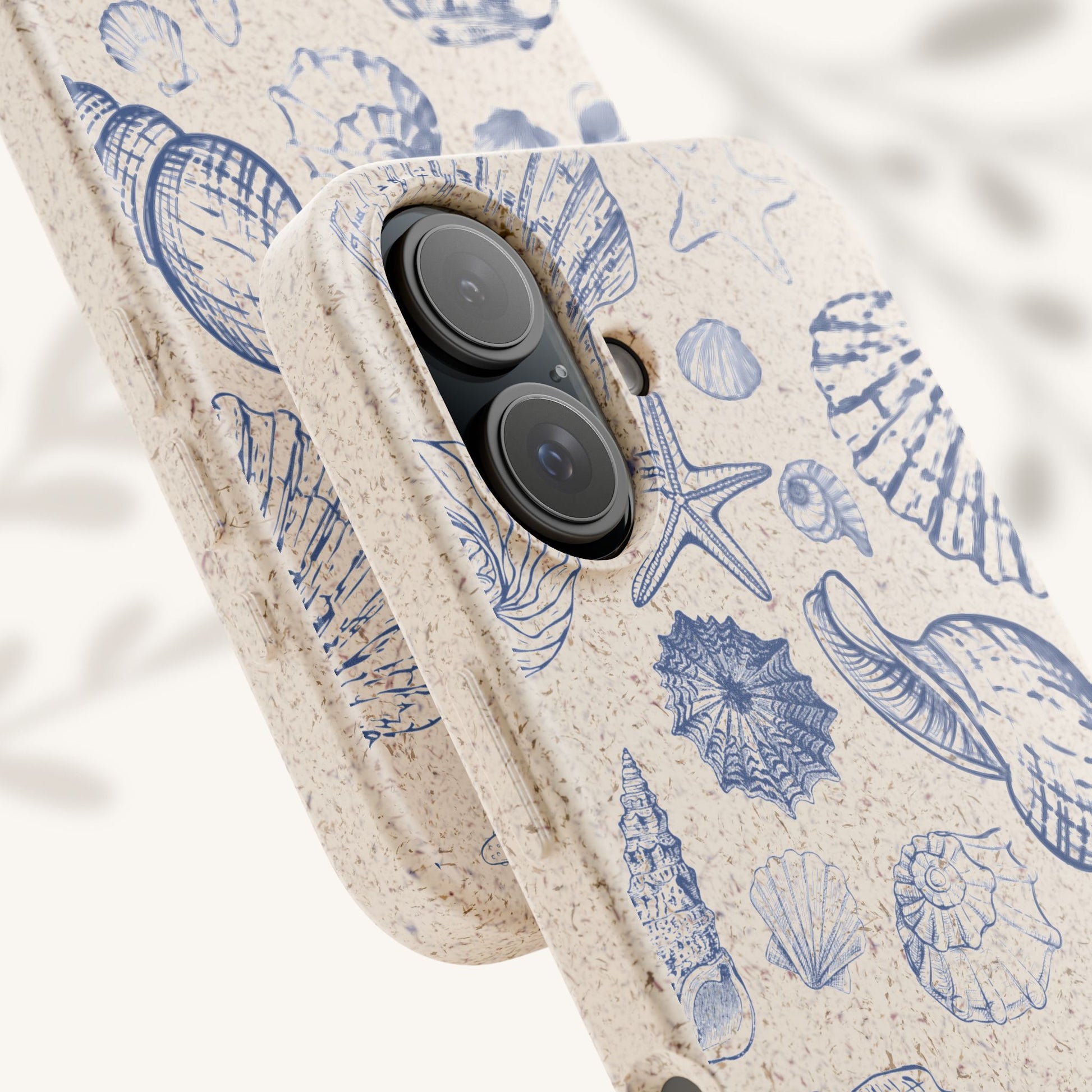 Eco-Friendly Phone Case, Plant based, Biodegradable Case, Shell Design for beach lovers - The Peony Haus