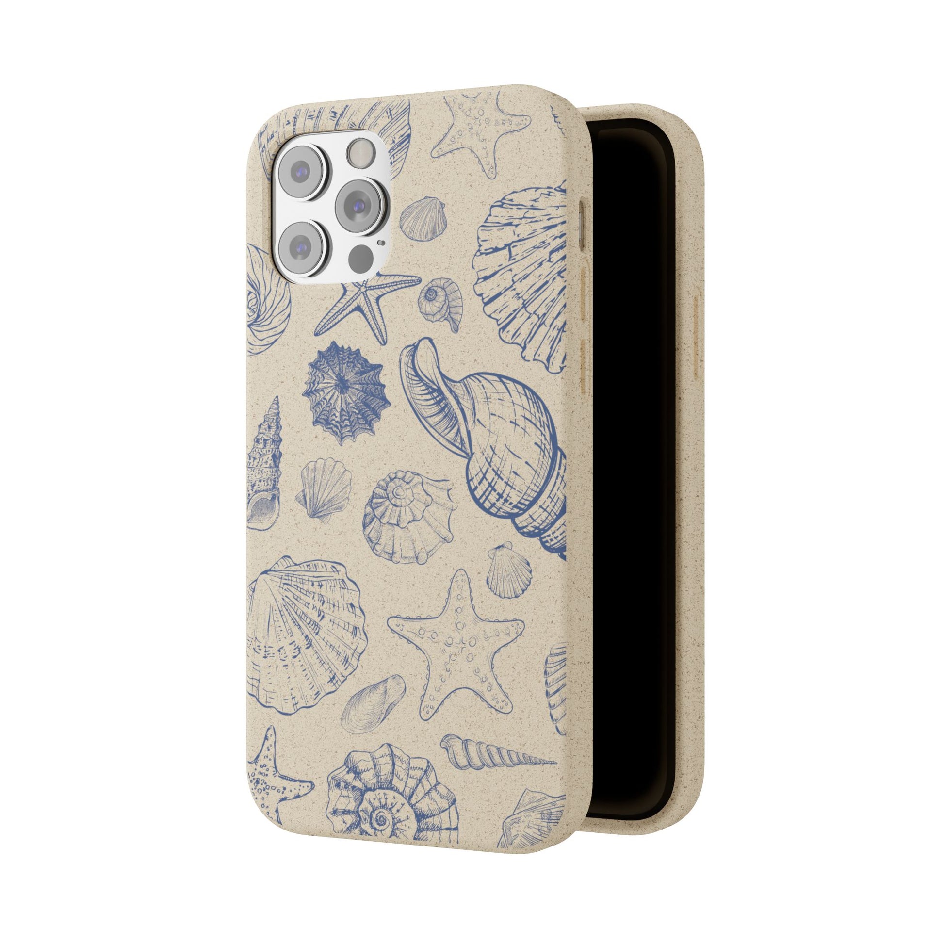 Eco-Friendly Phone Case, Plant based, Biodegradable Case, Shell Design for beach lovers - The Peony Haus