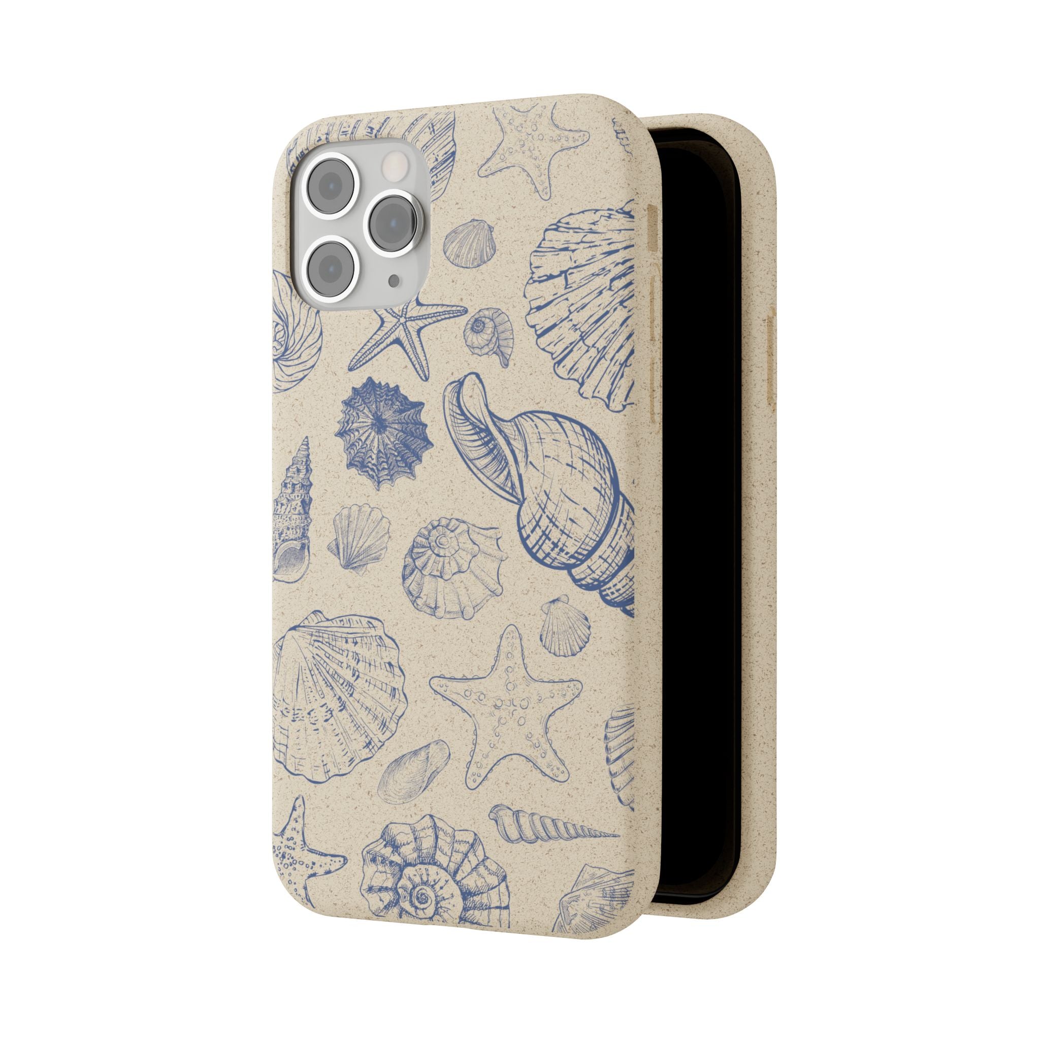Eco-Friendly Phone Case, Plant based, Biodegradable Case, Shell Design for beach lovers