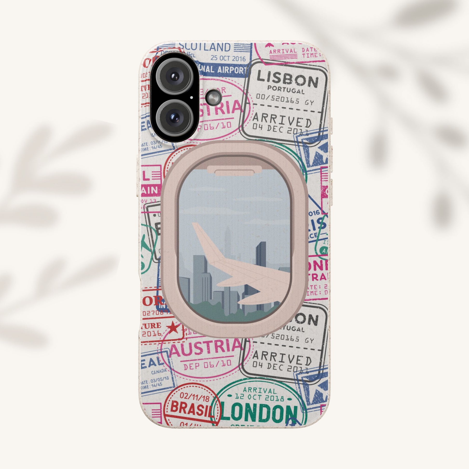 Plant-based, biodegradable phone case - Jet Setter - The Peony Haus