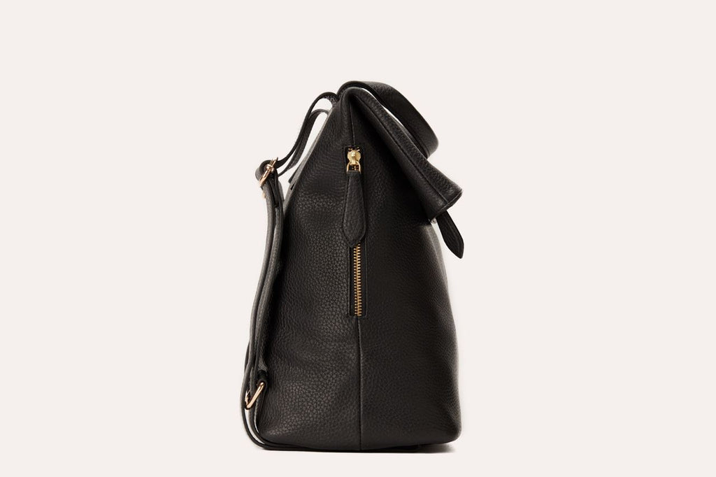 Fold N Go leather backpack