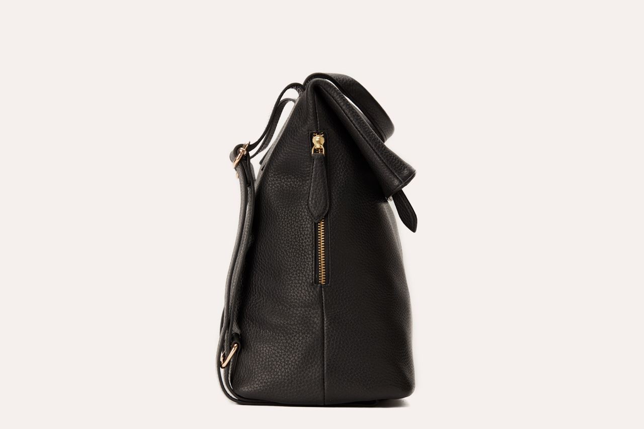 Fold N Go leather backpack