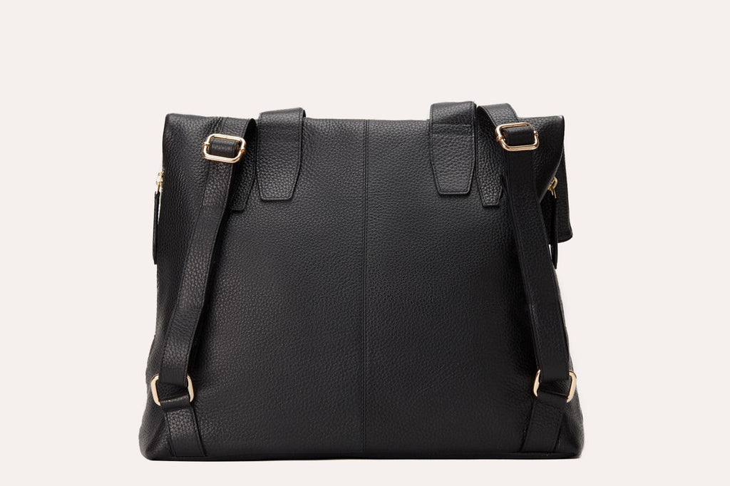 Fold N Go leather backpack