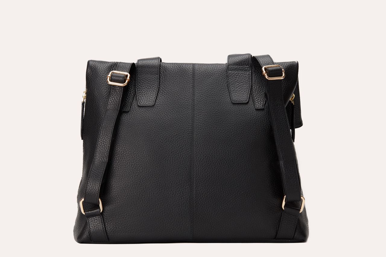 Fold N Go leather backpack