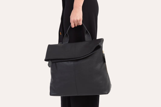 Fold N Go leather backpack - The Peony Haus
