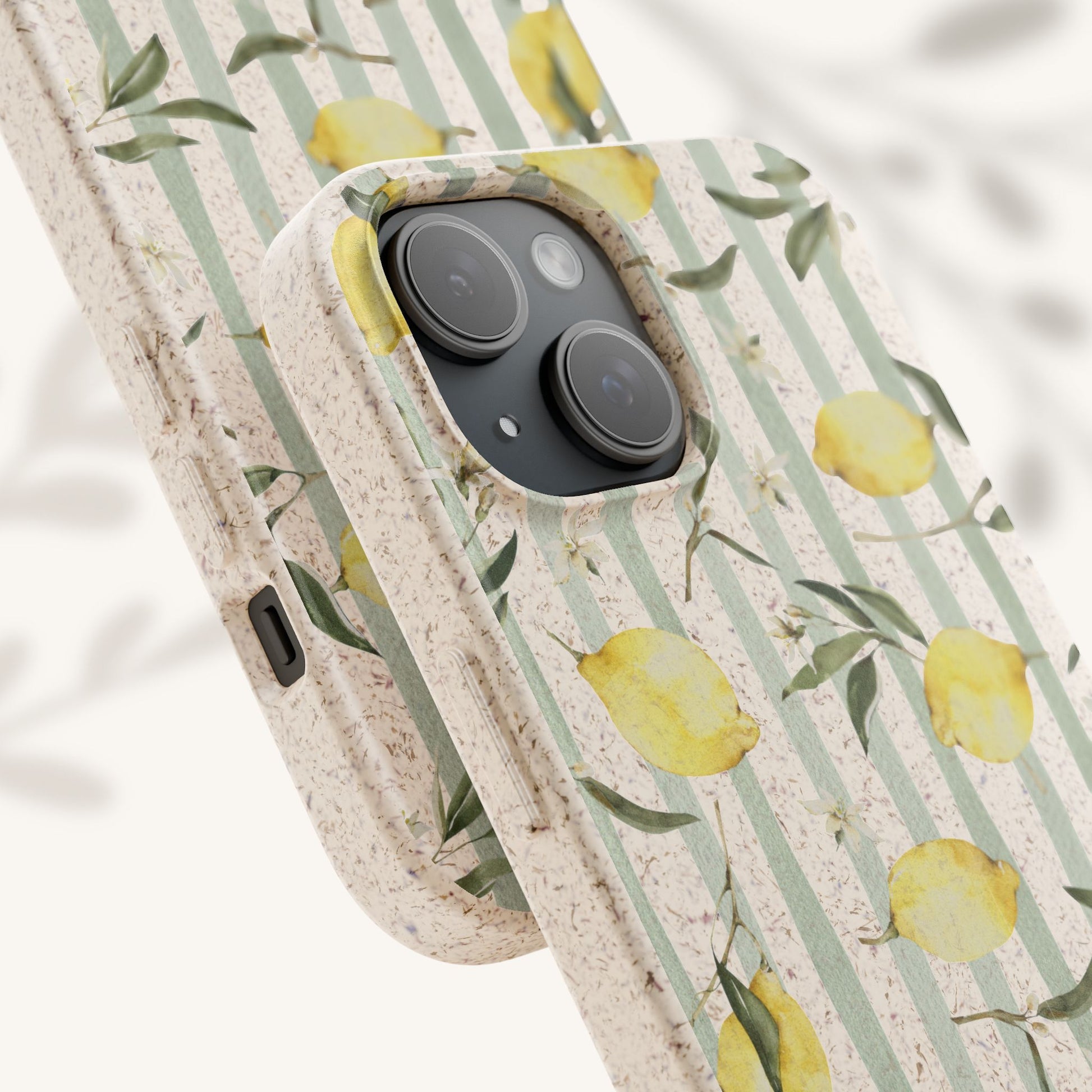 Plant based, biodegradable phone case - When life gives you lemons - The Peony Haus