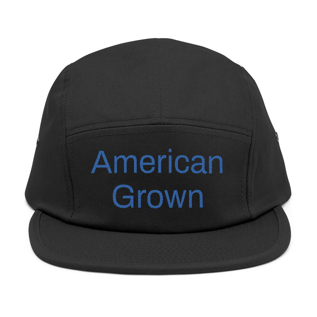 American Grown 5 Panel Cap, Embroidered Cap 100% Cotton