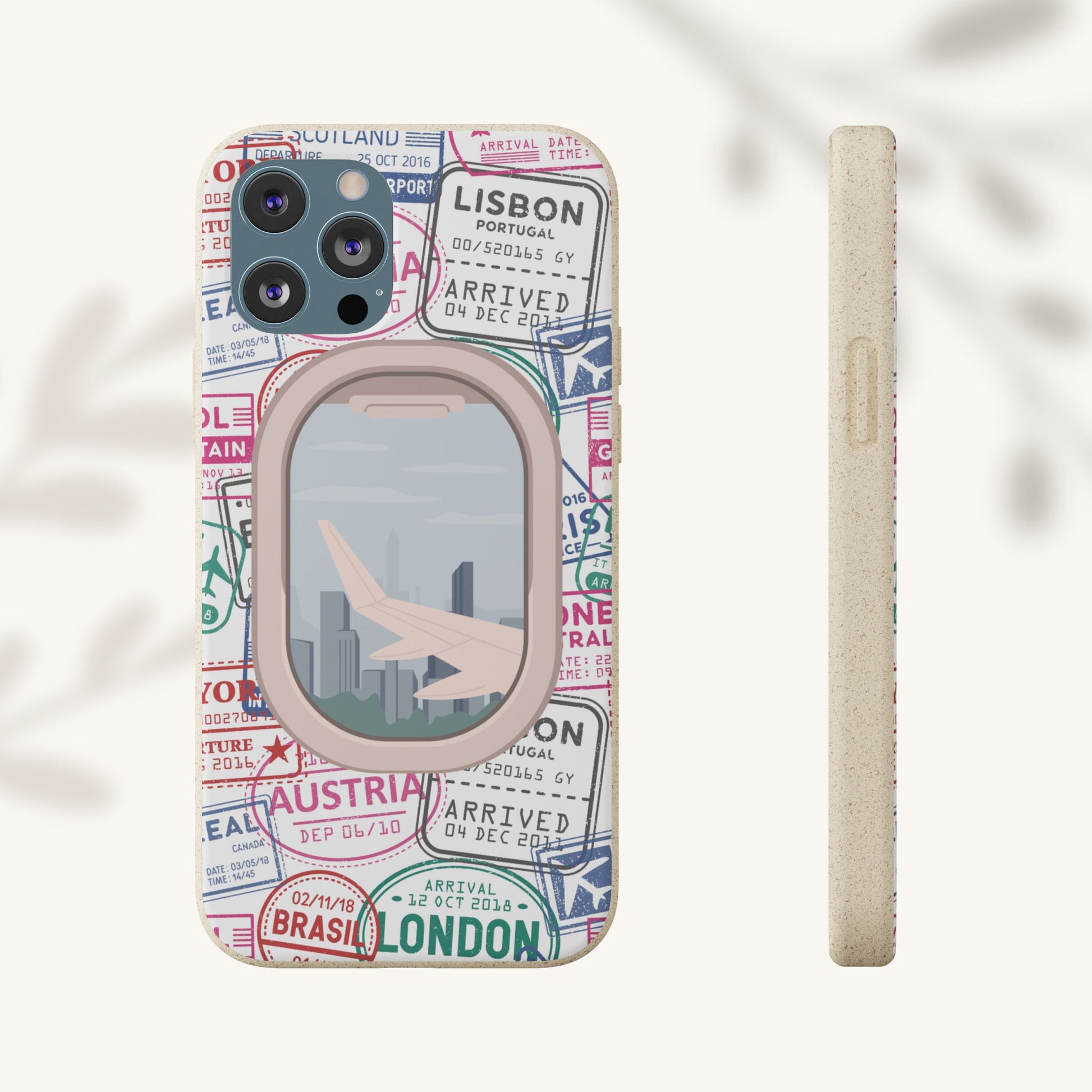 Plant-based, biodegradable phone case - Jet Setter - The Peony Haus