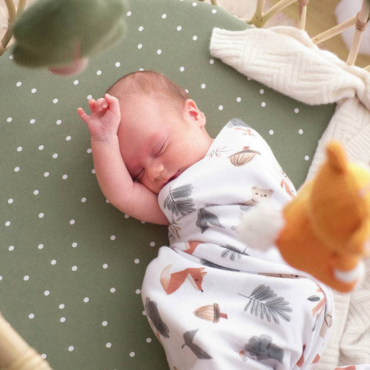 Living Textiles - 2PK 100% Premium Baby Cotton Jersey Swaddle | Forest Retreat