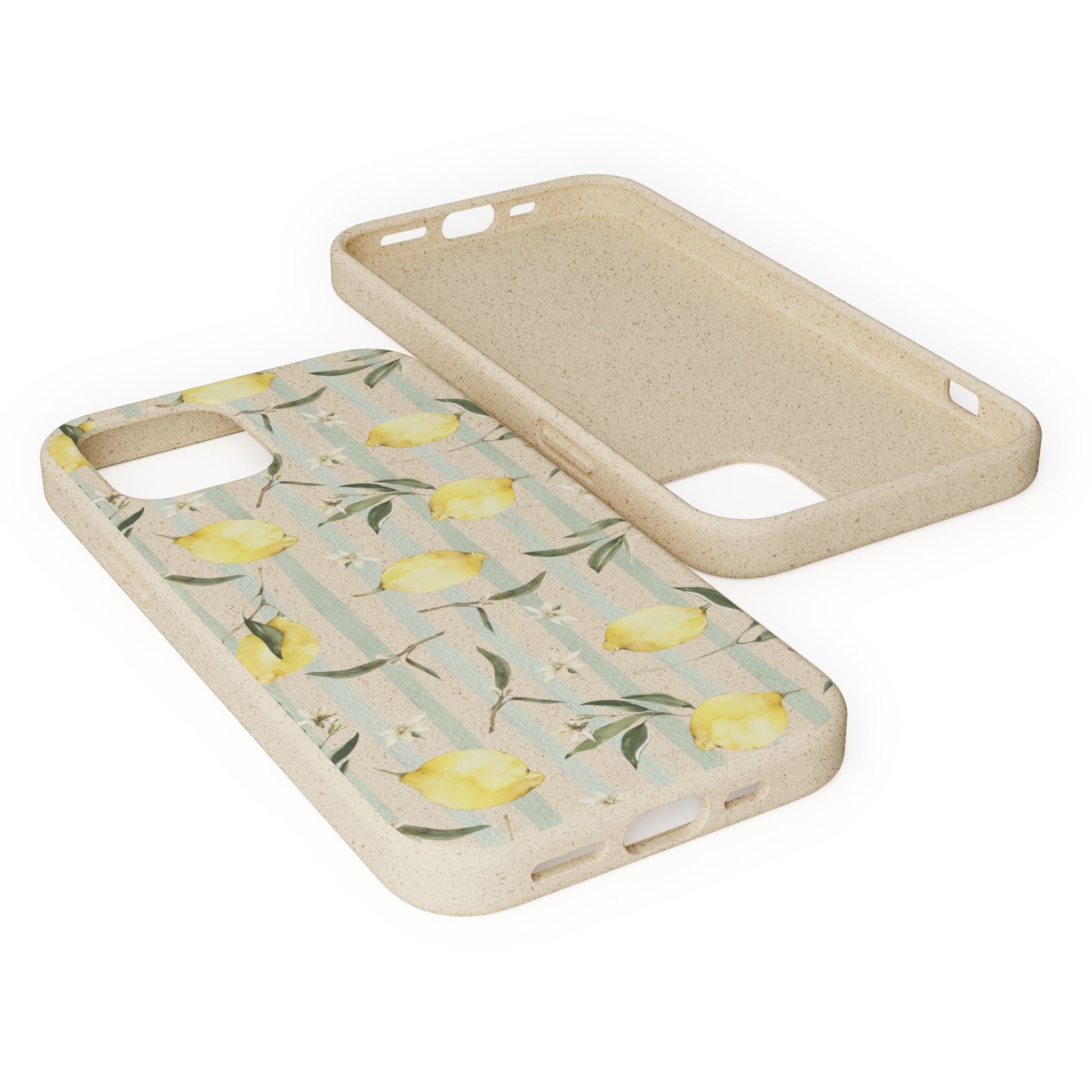 Plant based, biodegradable phone case - When life gives you lemons - The Peony Haus