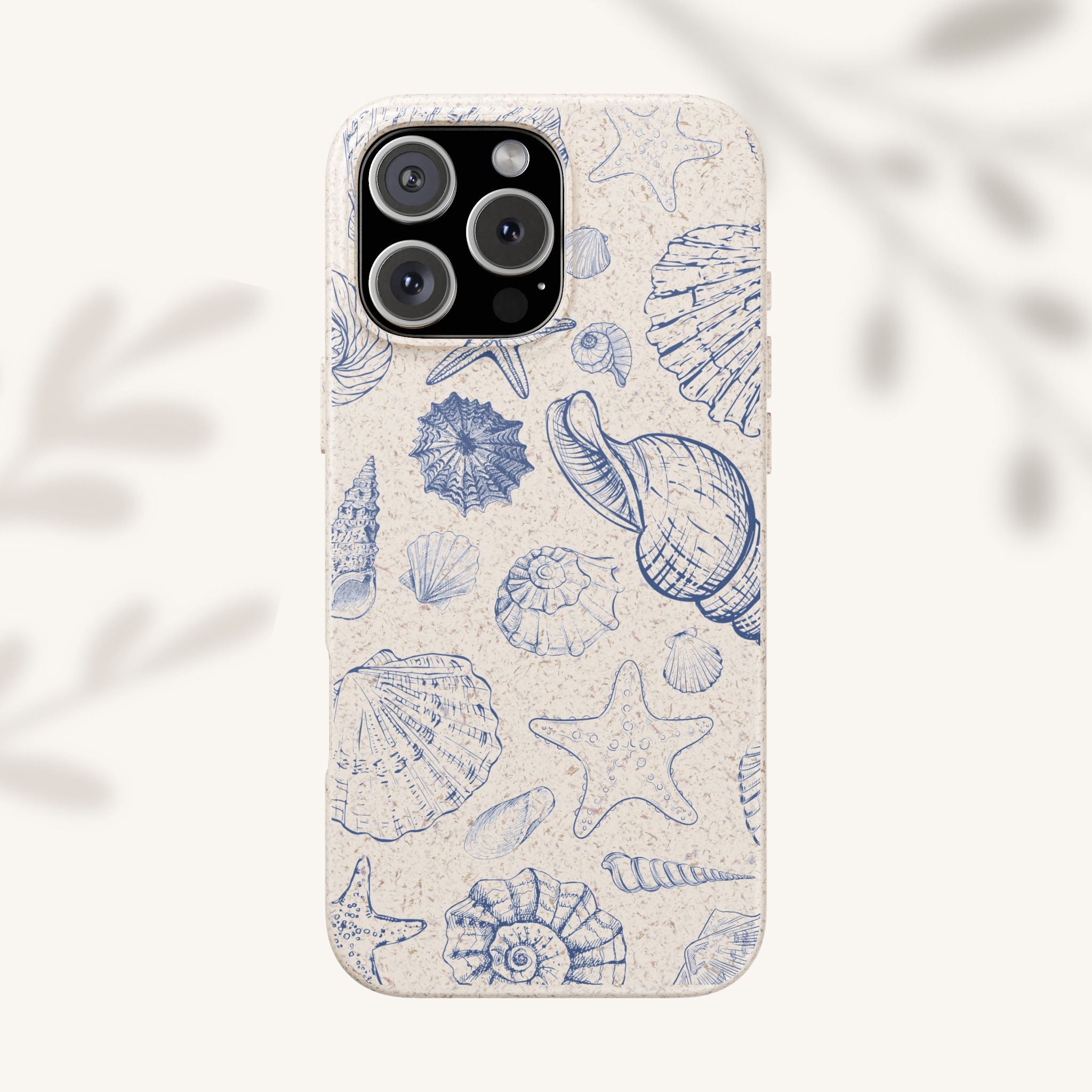 Eco-Friendly Phone Case, Plant based, Biodegradable Case, Shell Design for beach lovers